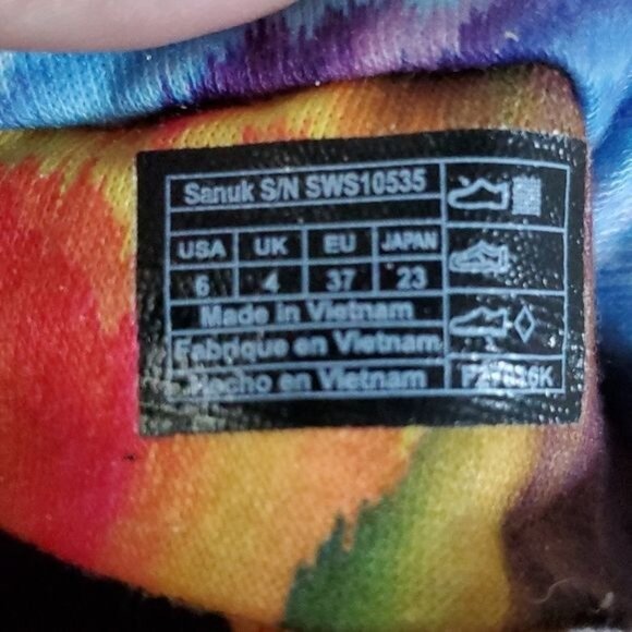 Sanuk Sandals Shoes Yoga Mat Sling 2 Fabric Tie Dye Women's WOMAN'S Size 6 - Picture 11 of 16